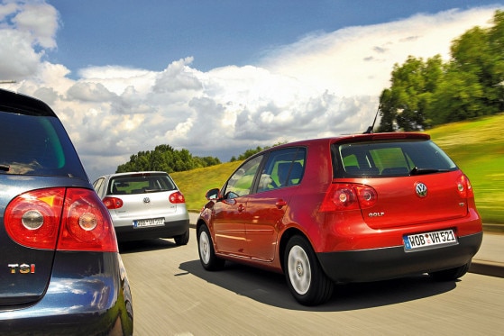 Drei VW Golf im Vergleich