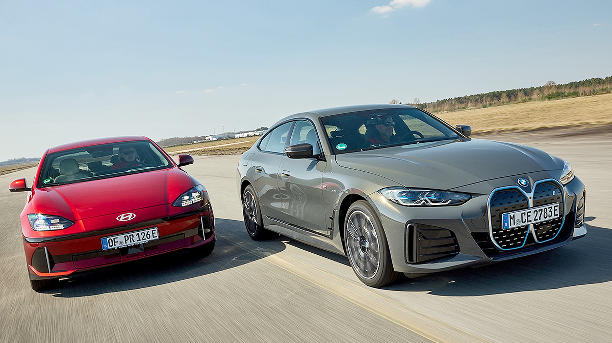 BMW i4 eDrive35 vs. Hyundai Ioniq 6: Elektrolimousinen im Test - AUTO BILD
