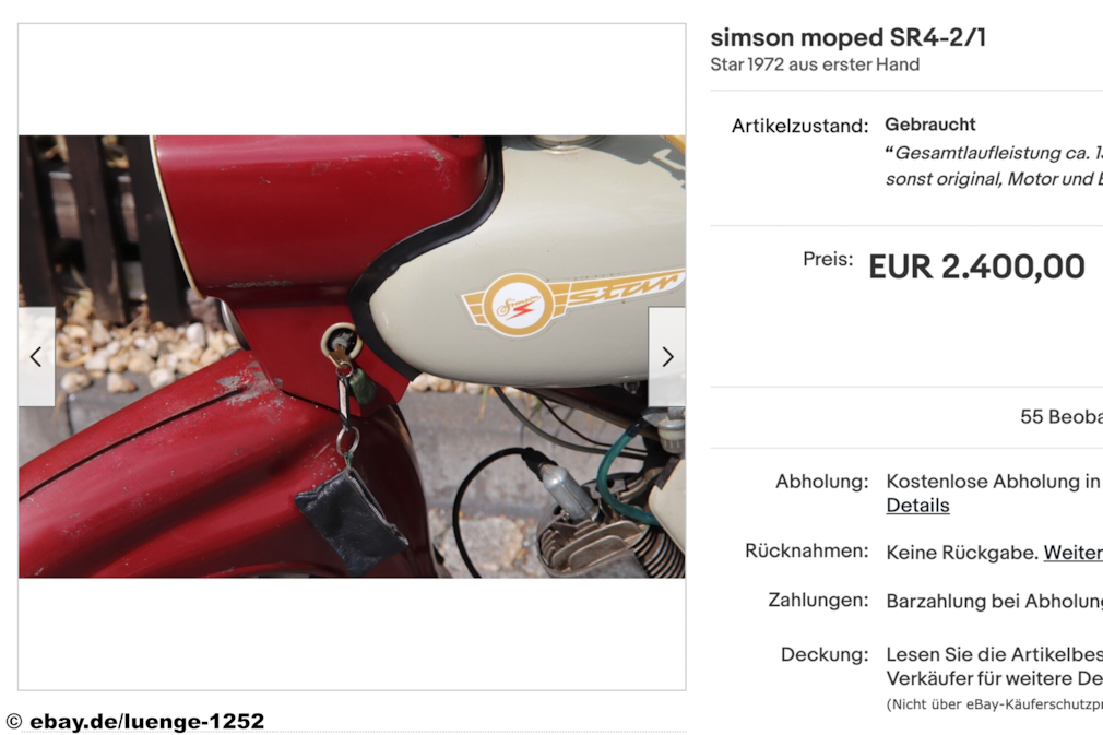 eBay Simson Moped SR4-2/1