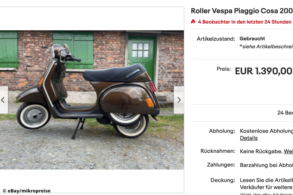 Piaggio Vespa Cosa 200 bei eBay AUTO BILD
