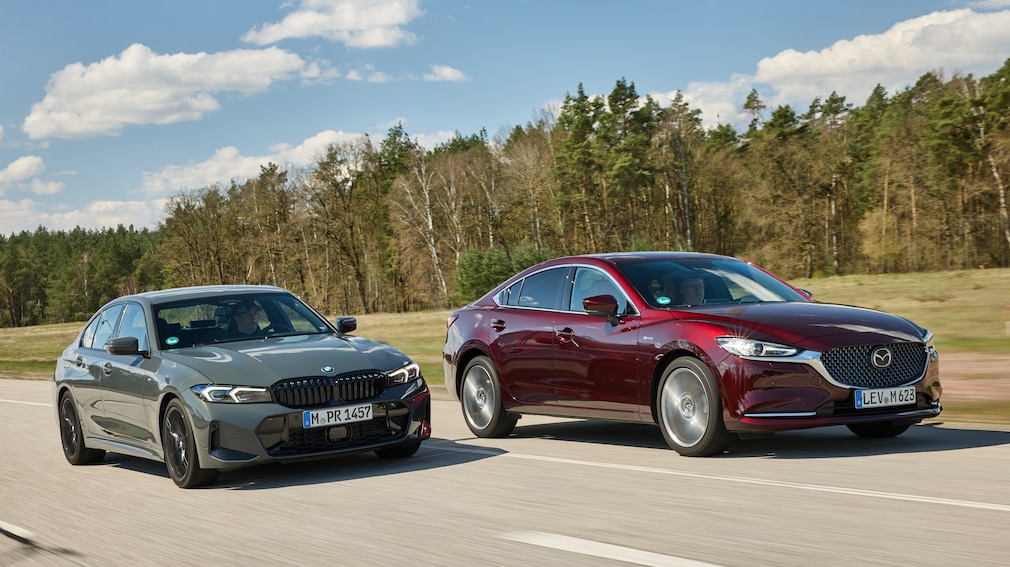 BMW 320i vs. Mazda6 Skyactiv-G 194: Benziner im Vergleichstest - AUTO BILD