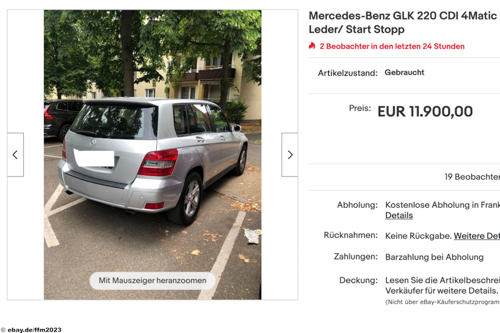eBay Mercedes-Benz GLK 220 CDI