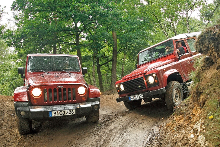 Test Jeep Wrangler und Land Rover Defender