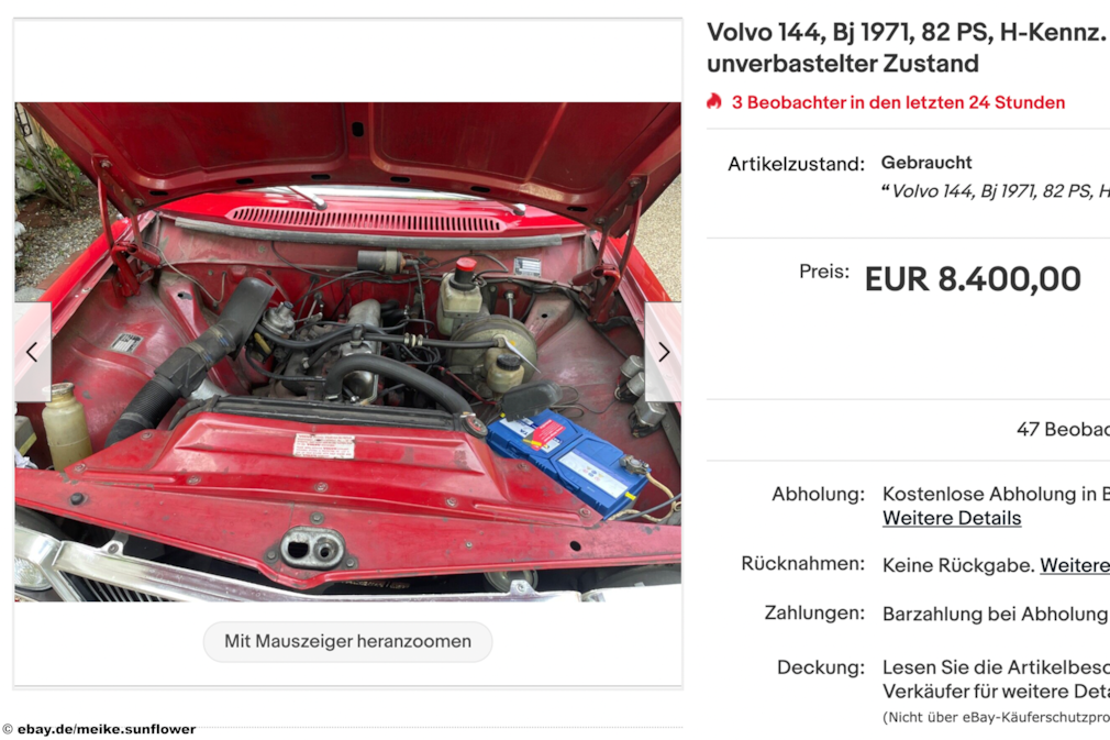 eBay Volvo 144