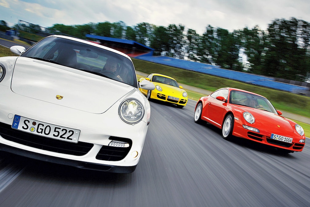 Drei scharfe Porsche im Test