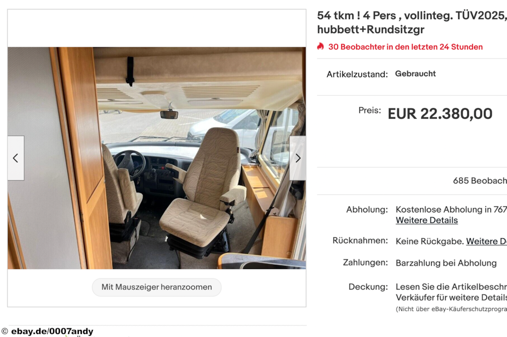 eBay Hymer B 534