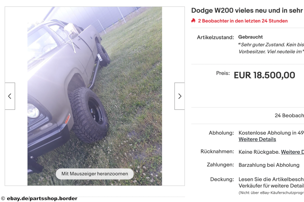 eBay Dodge W200  