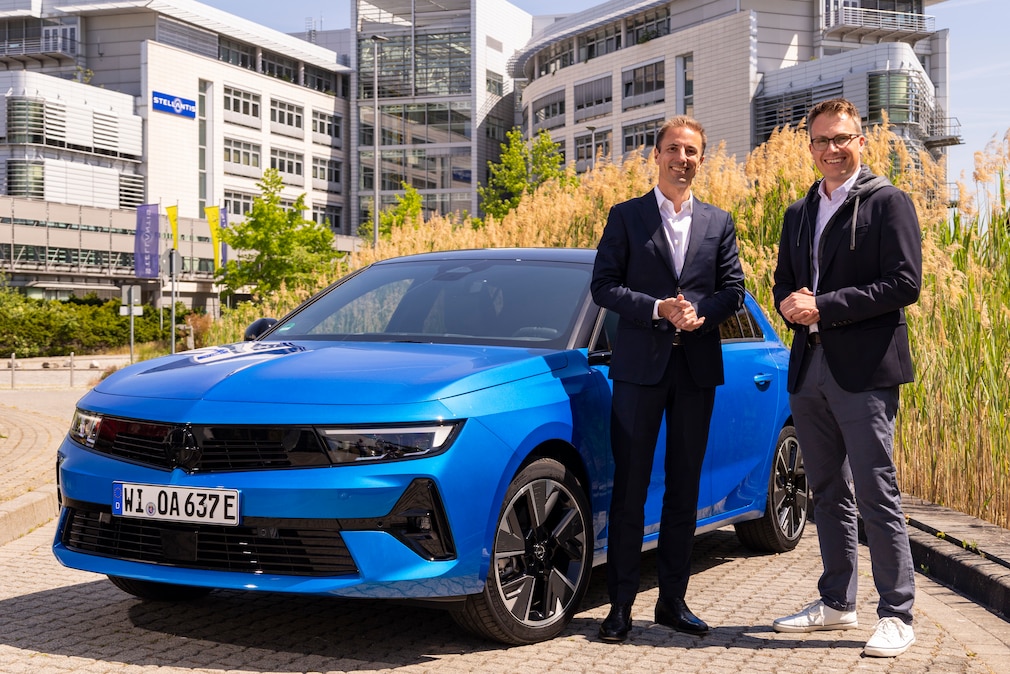 Opel CEO Florian Huettl und Robin Hornig