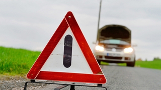 Eine Autopanne, aufgenommen am 18.09.2015 bei Herzberg.