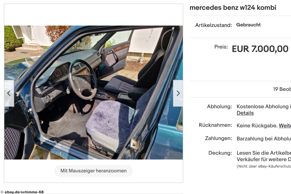 eBay Mercedes Benz W124