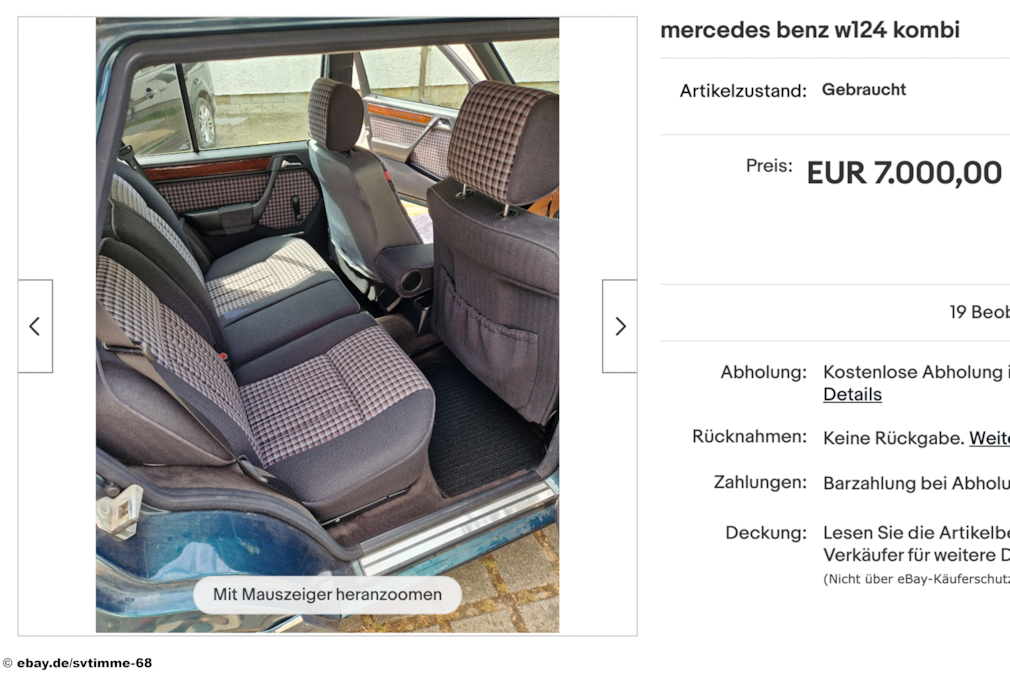 eBay Mercedes Benz W124