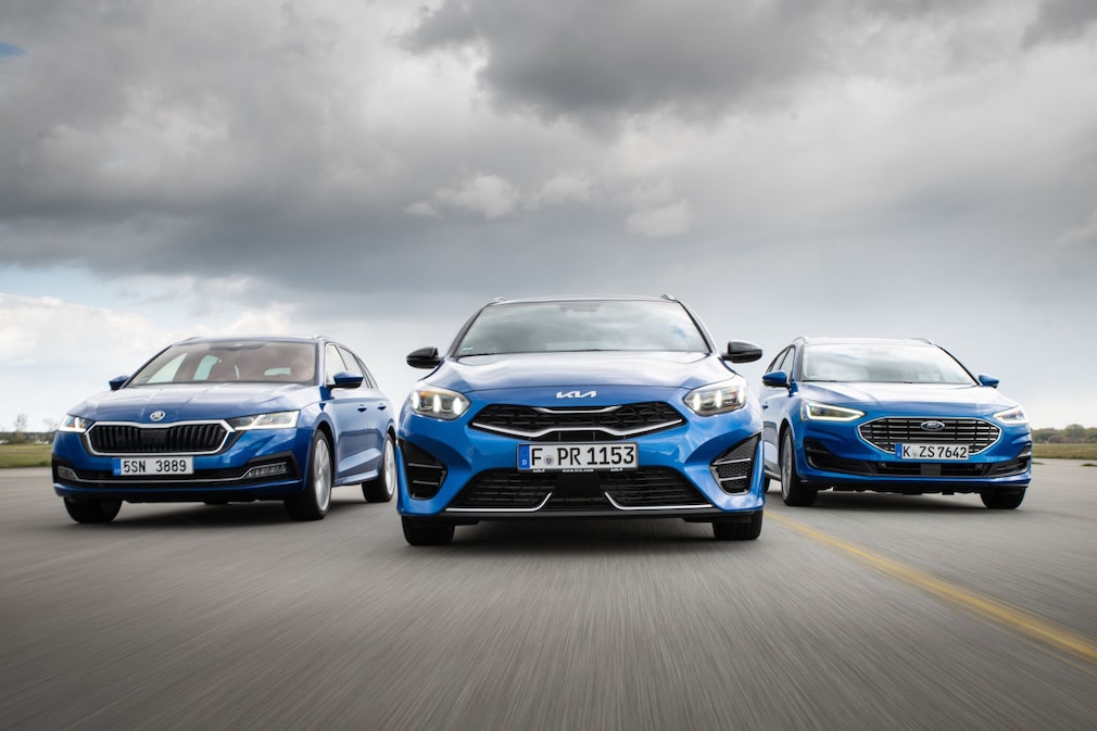 Ford Focus Turnier 1.0 EcoBoost Hybrid Kia Ceed Sportswagon 1.5 T-GDI Skoda Octavia Combi 1.5 TSI ACT