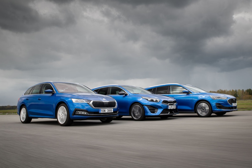 Ford Focus Turnier 1.0 EcoBoost Hybrid Kia Ceed Sportswagon 1.5 T-GDI Skoda Octavia Combi 1.5 TSI ACT