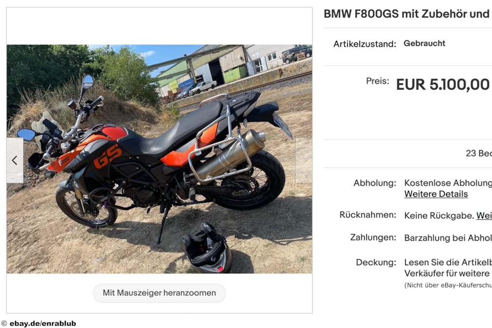 eBay BMW F800GS eBay BMW F800GS