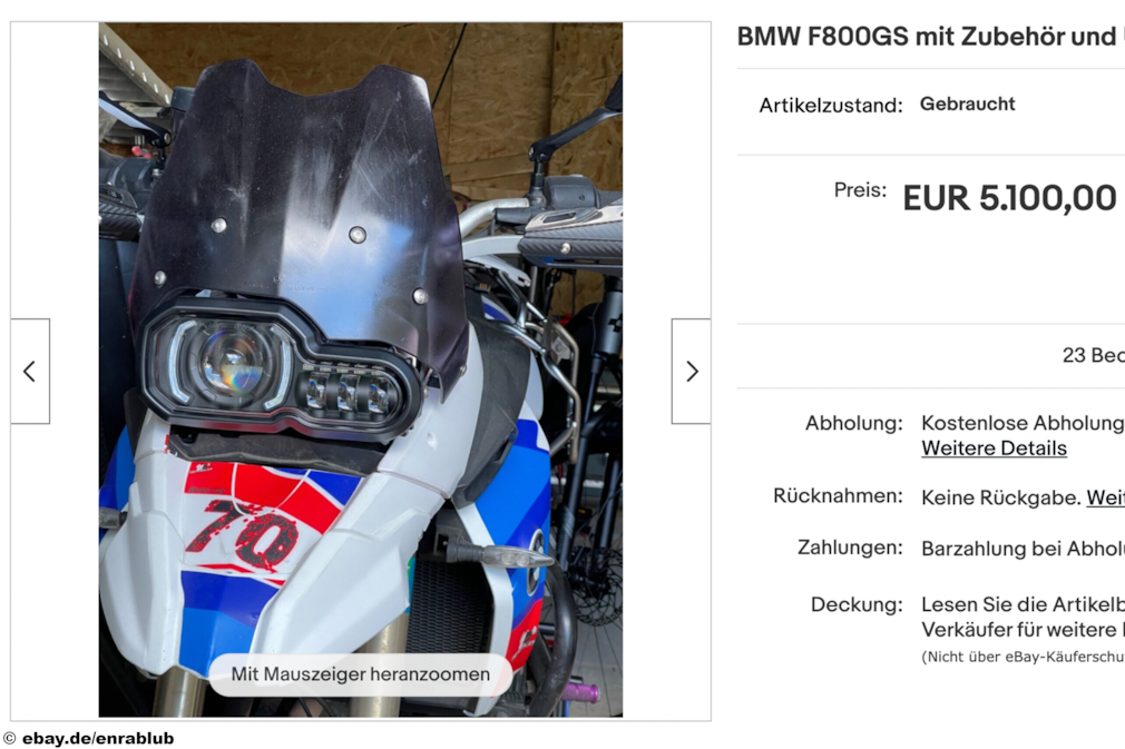 eBay BMW F800GS eBay BMW F800GS
