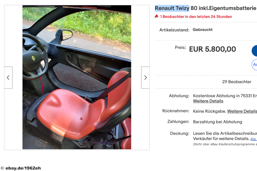 eBay Renault Twizy