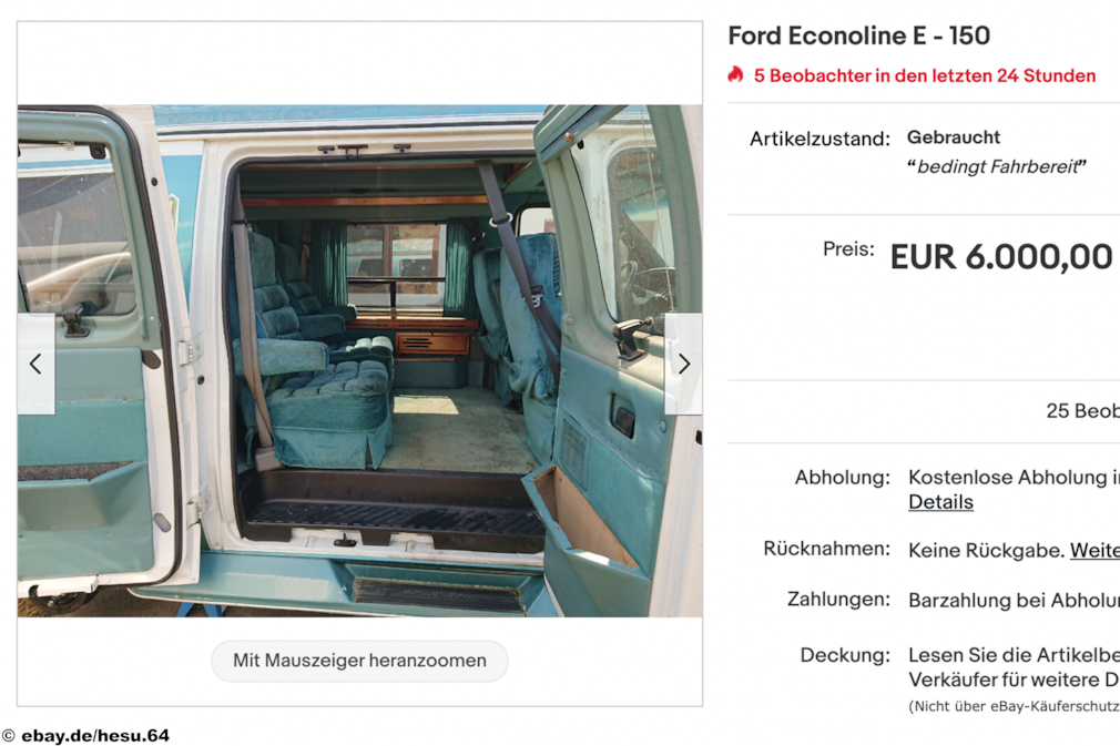 eBay Ford Econoline E - 150