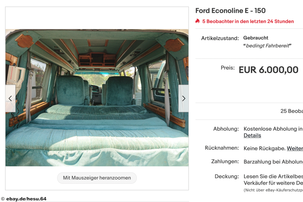 eBay Ford Econoline E - 150