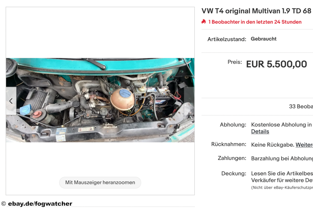 eBay VW T4 original Multivan 1.9