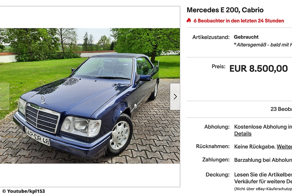 eBay Mercedes E 200
