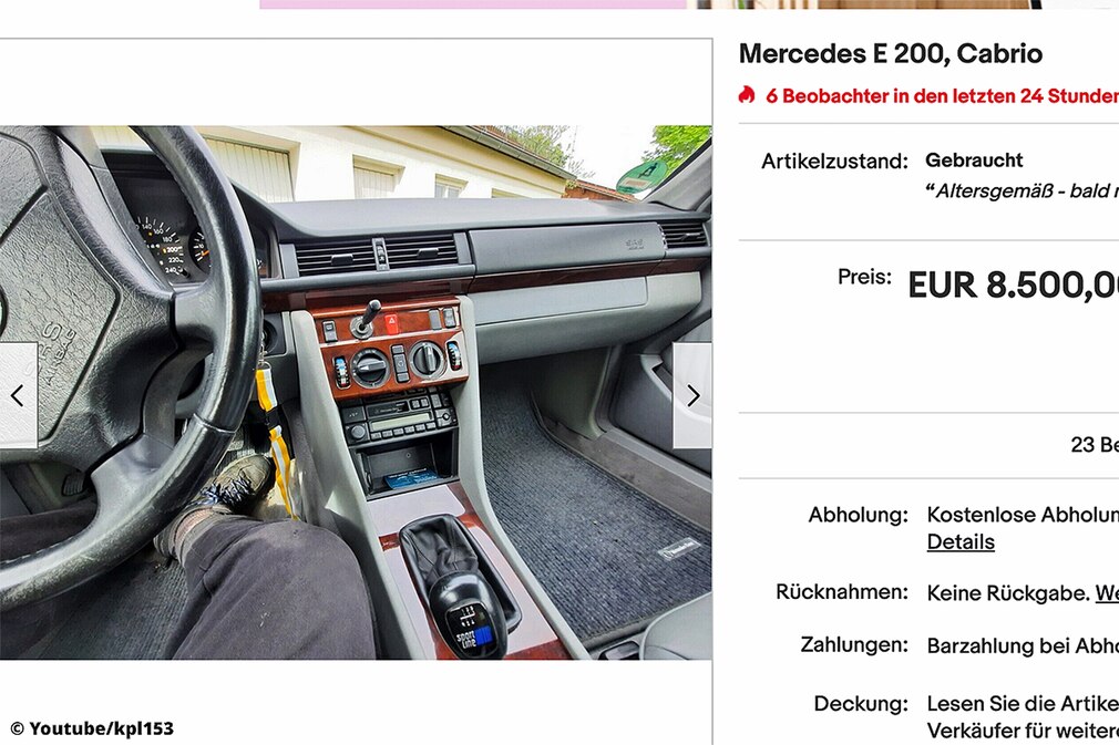 eBay Mercedes E 200