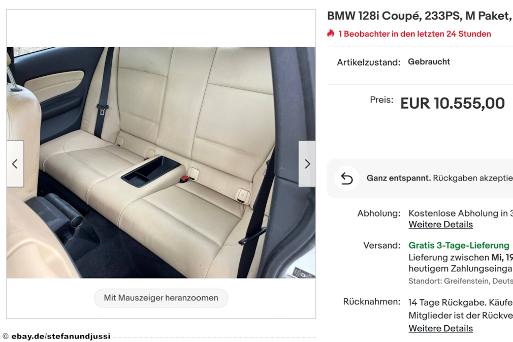 eBay BMW 128i Coupé