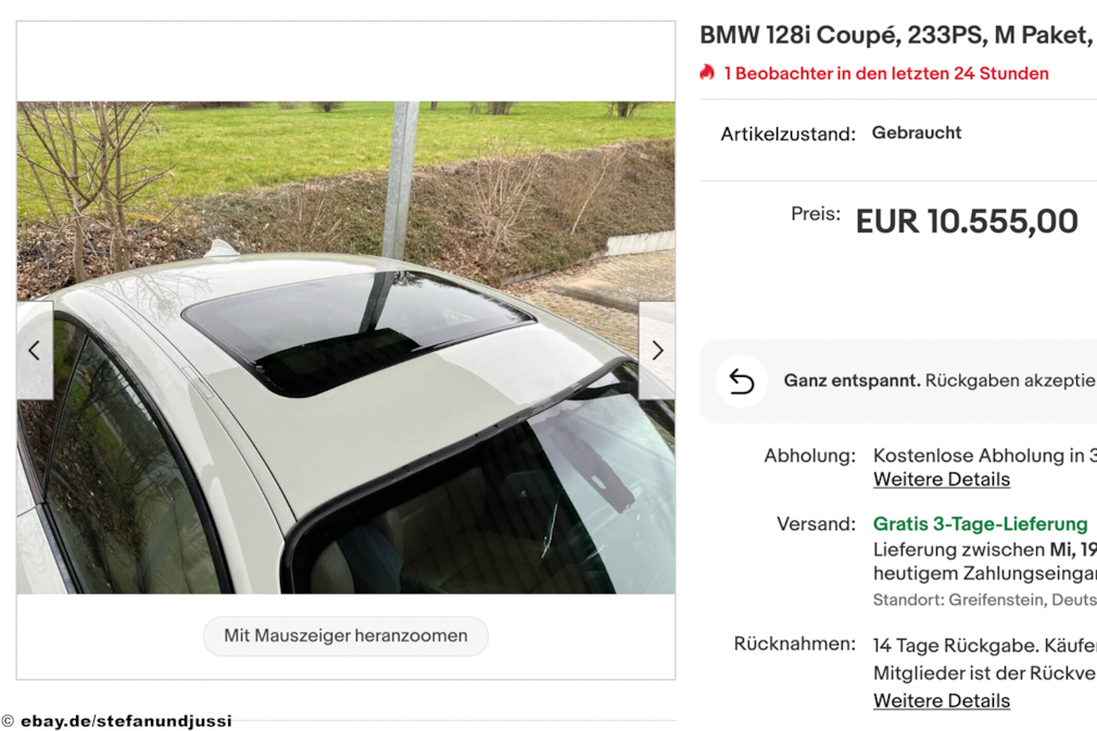 eBay BMW 128i Coupé