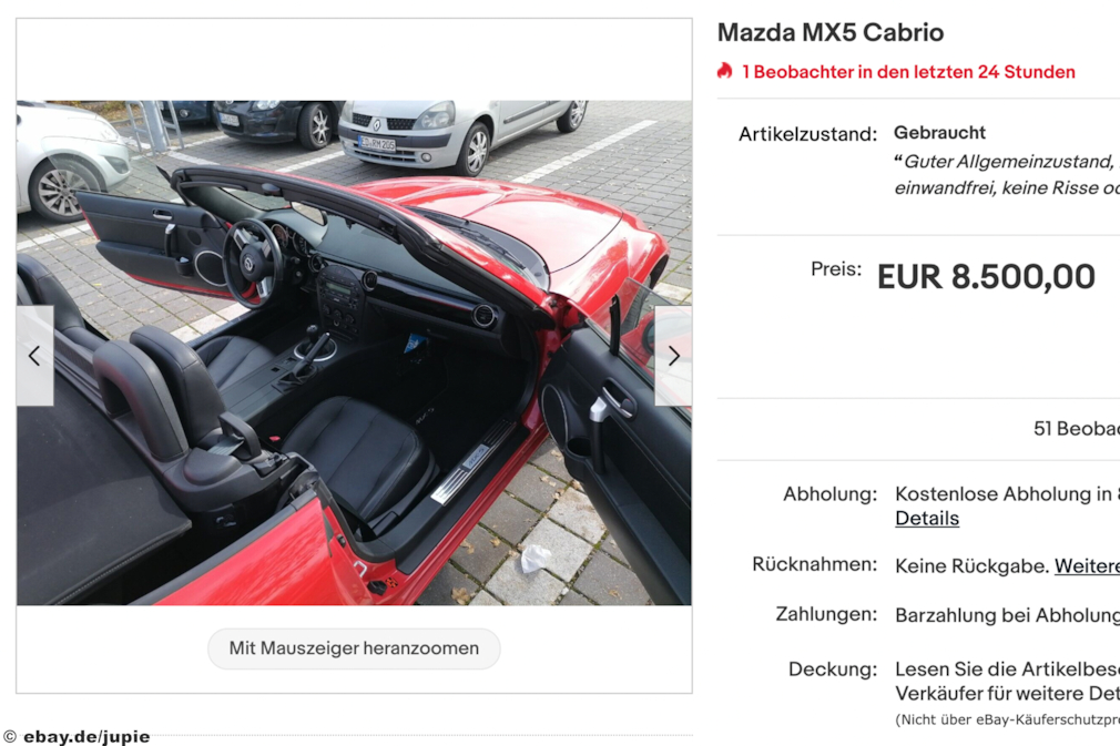 eBay Mazda MX5 Cabrio eBay Mazda MX5 Cabrio