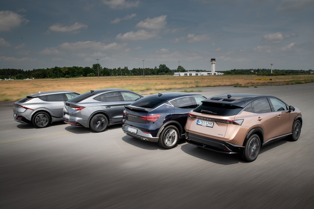 Genesis GV60 Sport AWD D. M. Kia EV6 AWD Nissan Ariya e-4orce Skoda Enyaq Coupé RS