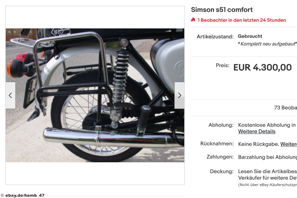 eBay Simson s51 Comfort eBay Simson s51 Comfort