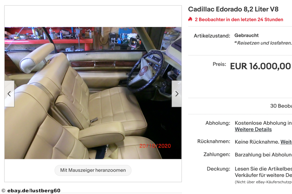eBay Cadillac Edorado
