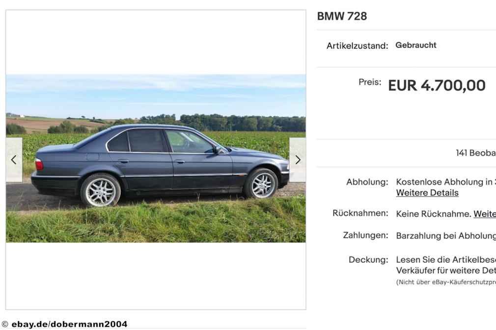 BMW 728i E38 bei eBay - AUTO BILD KLASSIK