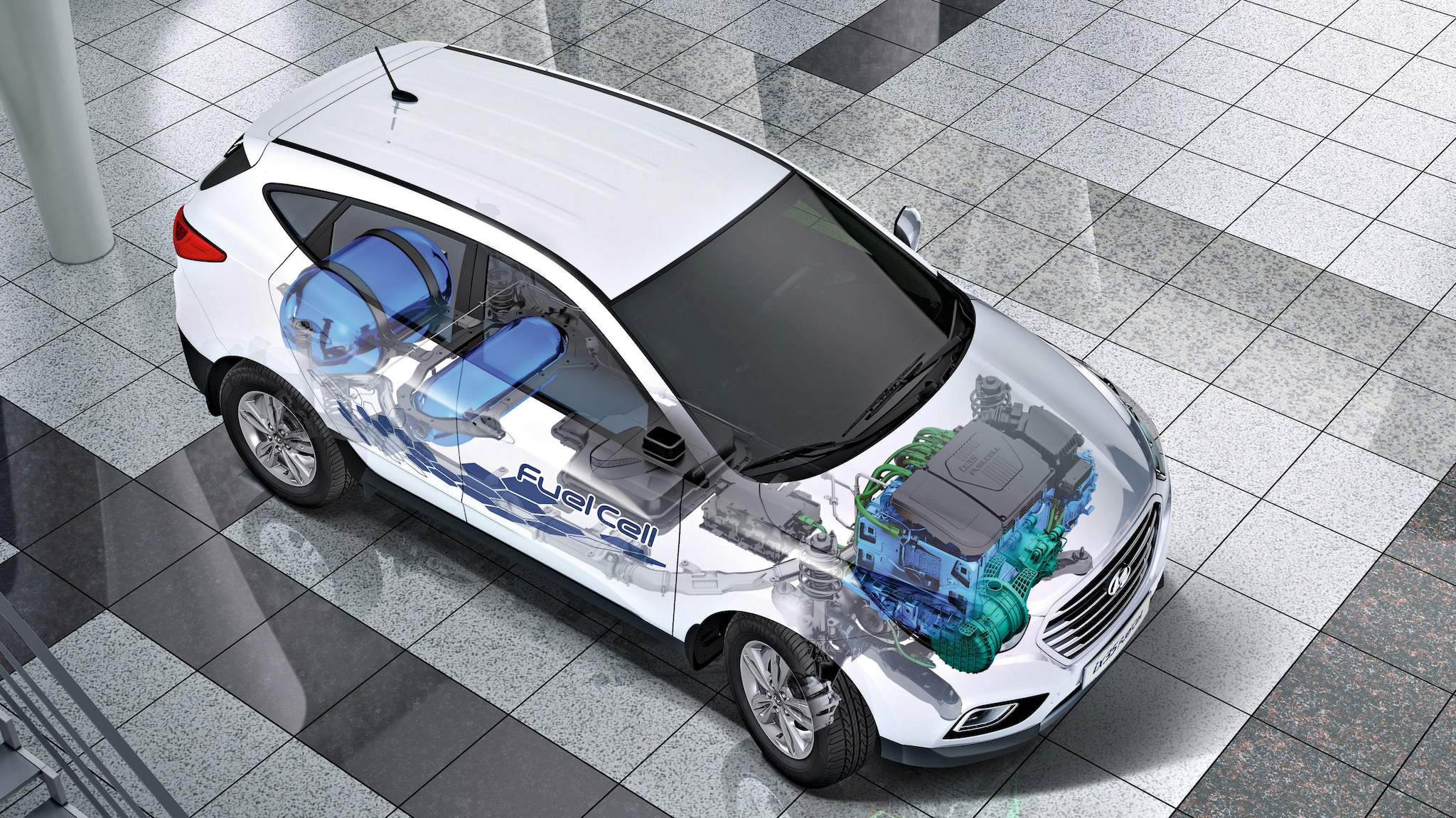 Hyundai ix35 FCEV mit kaputter Brennstoffzelle - AUTO BILD