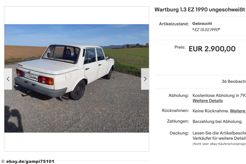 eBay Wartburg 1.3