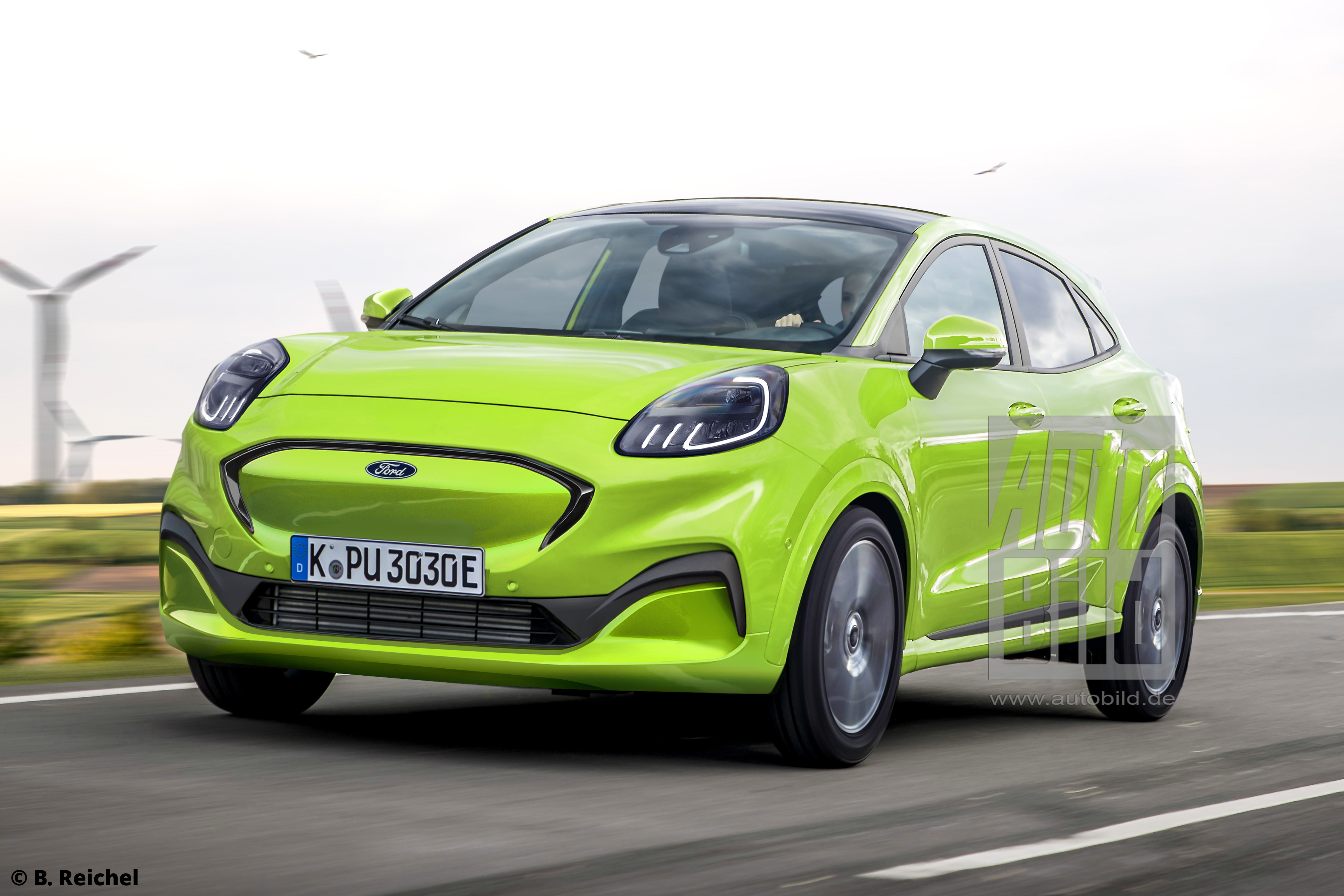 Ford Puma EV 2024 Das kleine SUV kommt auch als E Auto AUTO BILD