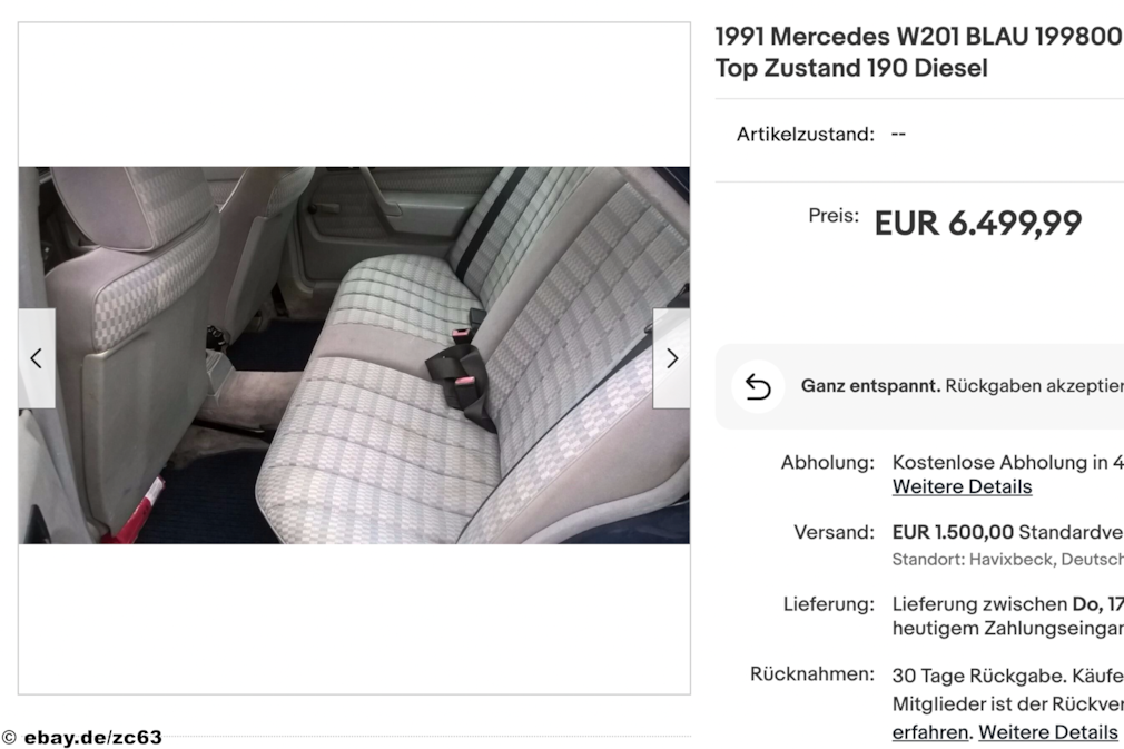 eBay Mercedes W201