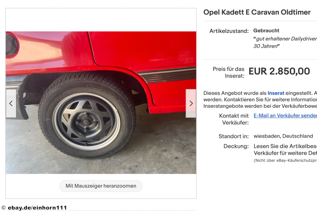 eBay Opel Kadett E Caravan