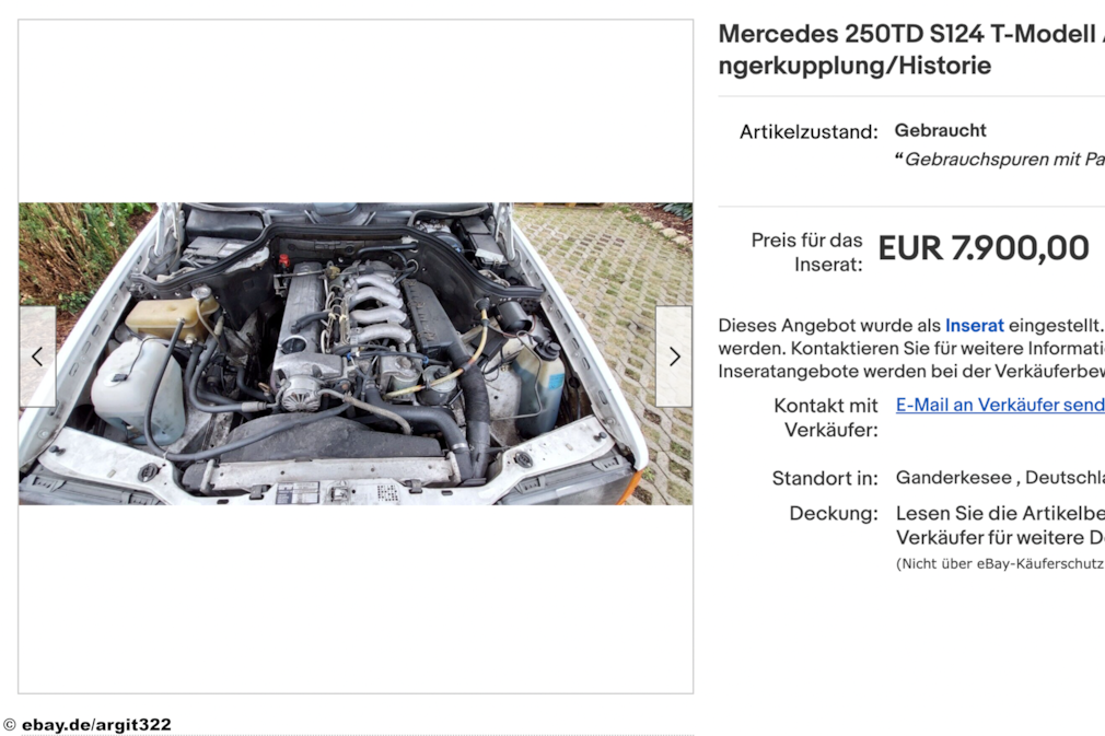 eBay Mercedes 250TD S124 T-Modell
