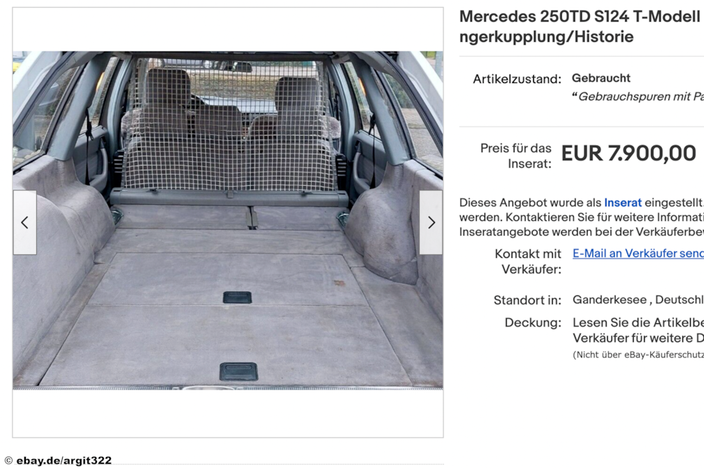 eBay Mercedes 250TD S124 T-Modell