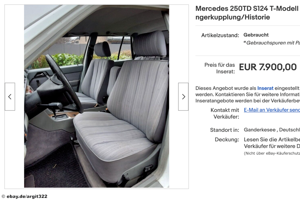 eBay Mercedes 250TD S124 T-Modell