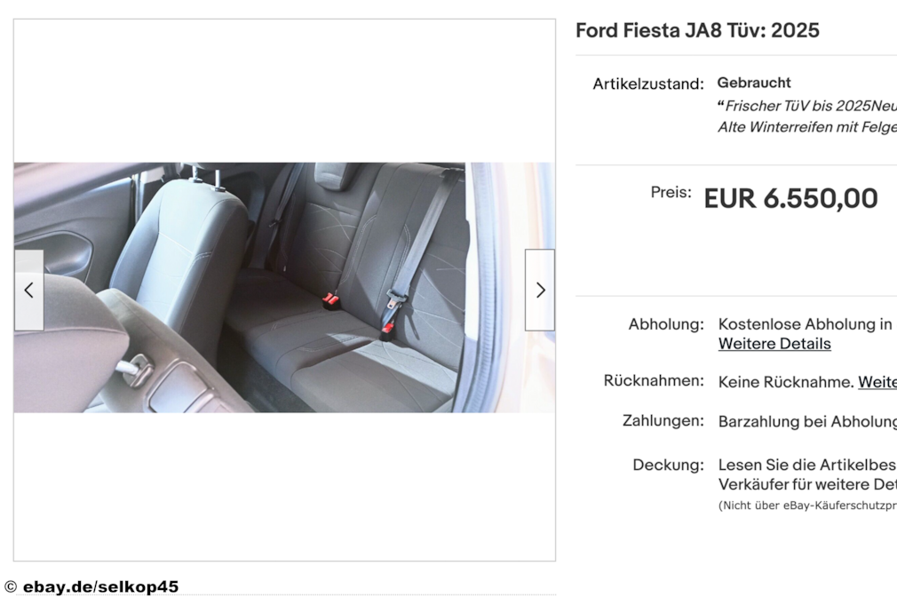 eBay Ford Fiesta JA8