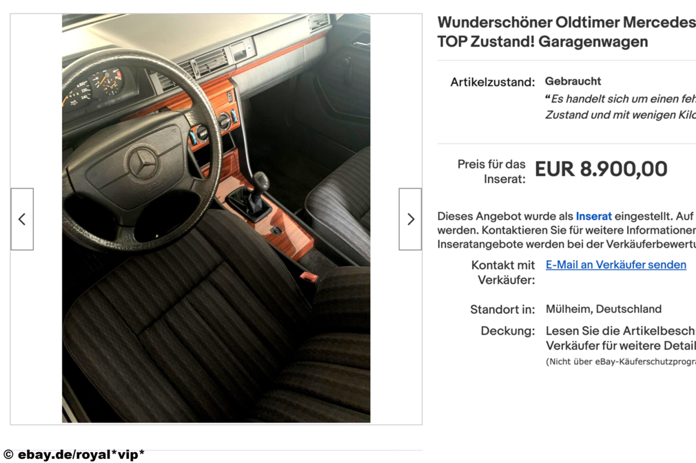 eBay Mercedes-Benz 200E