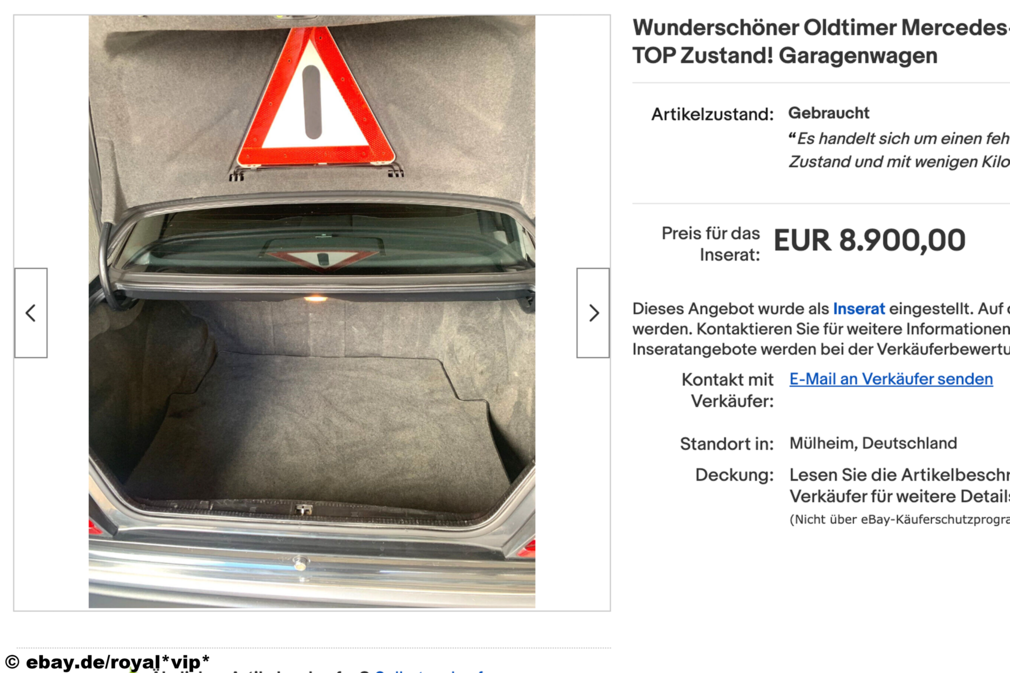 eBay Mercedes-Benz 200E
