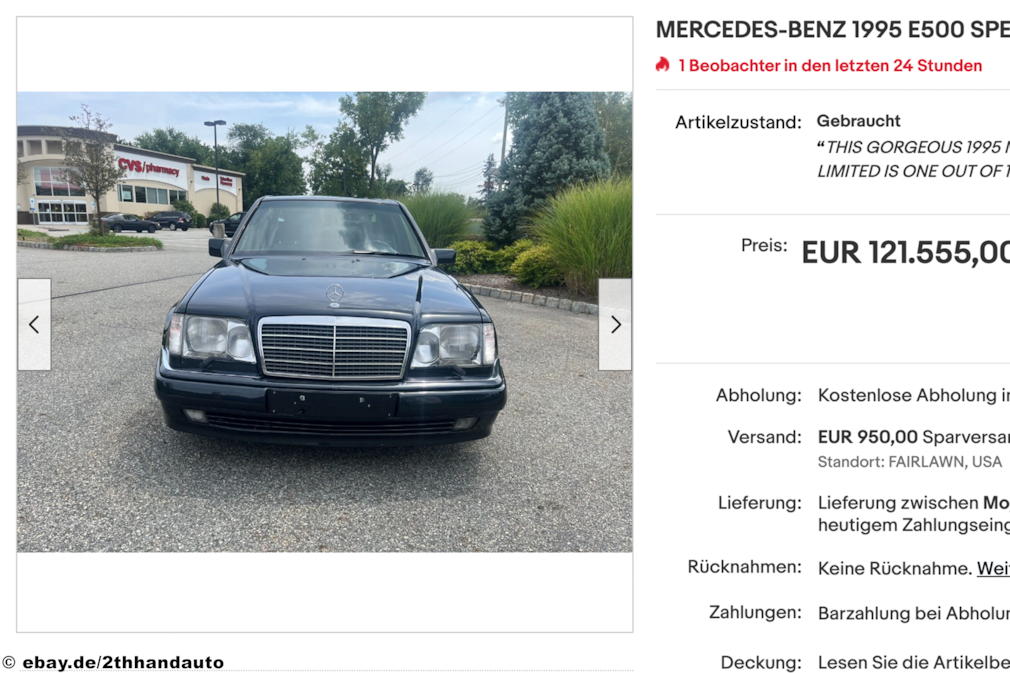 eBay Mercedes-Benz 200E Special