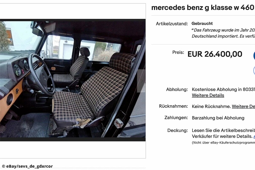 eBay Mercedes G-Klasse w 460