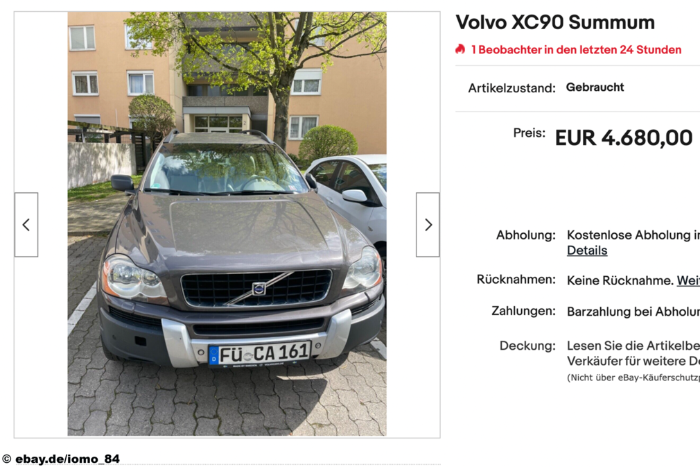eBay Volvo XC90 Summum