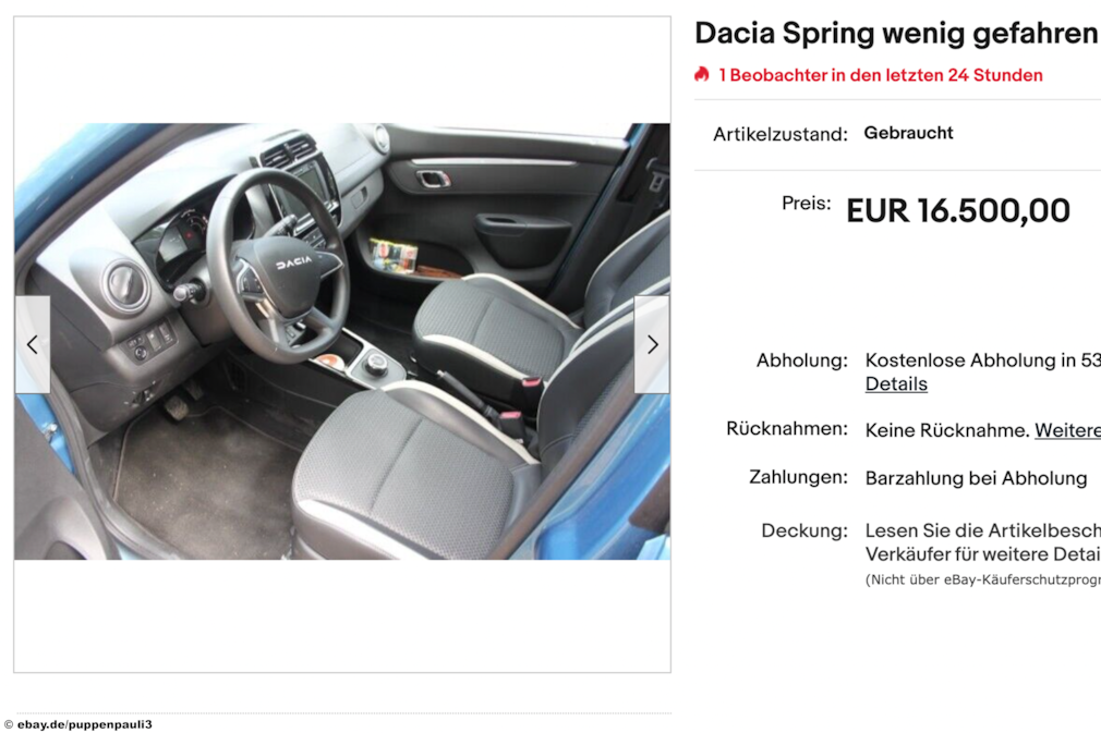 eBay Dacia Spring