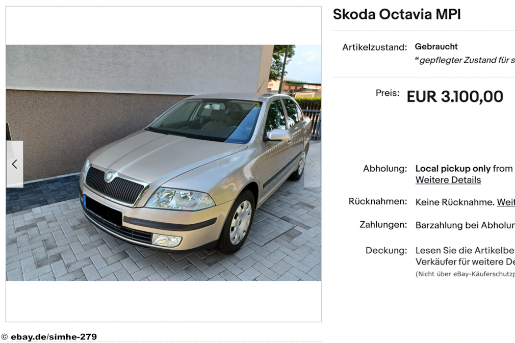 eBay Skoda Octavia MPI