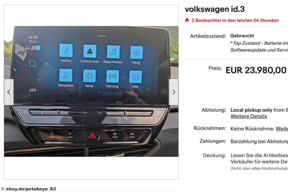 eBay Volkswagen ID.3