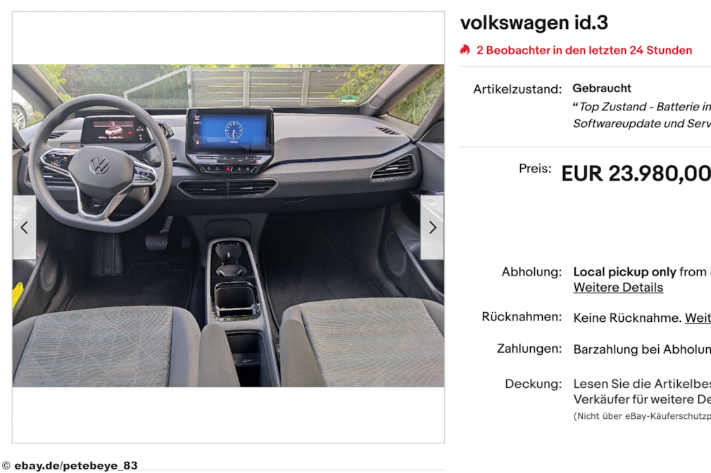 eBay Volkswagen ID.3